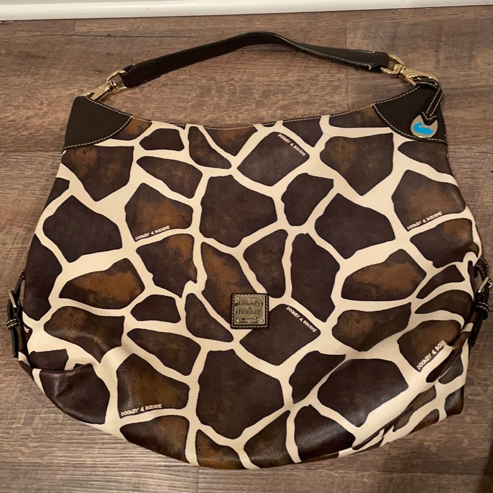 Dooney & Bourke giraffe print hobo shoulder bag